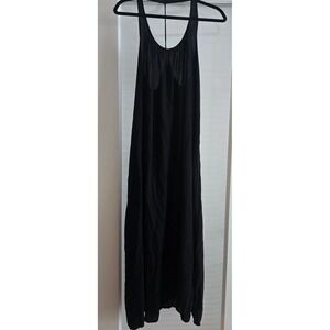 9Seed Black Maxi Dress‎ Sleeveless Casual Beach Coverup Vacation Resort One Size
